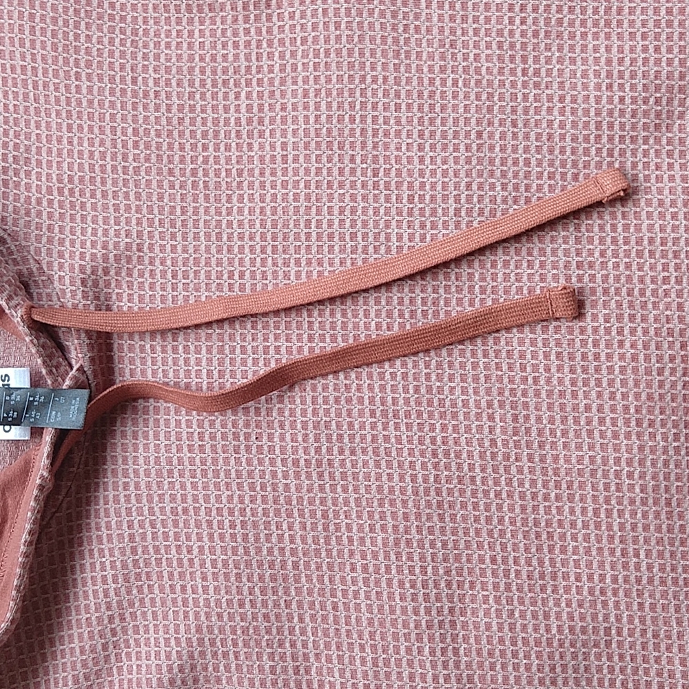 Adidas Waffle Knit Hooded Cropped Long Sleeve Pullover Pink Top Shirt New SAMPLE - Picture 6 of 7